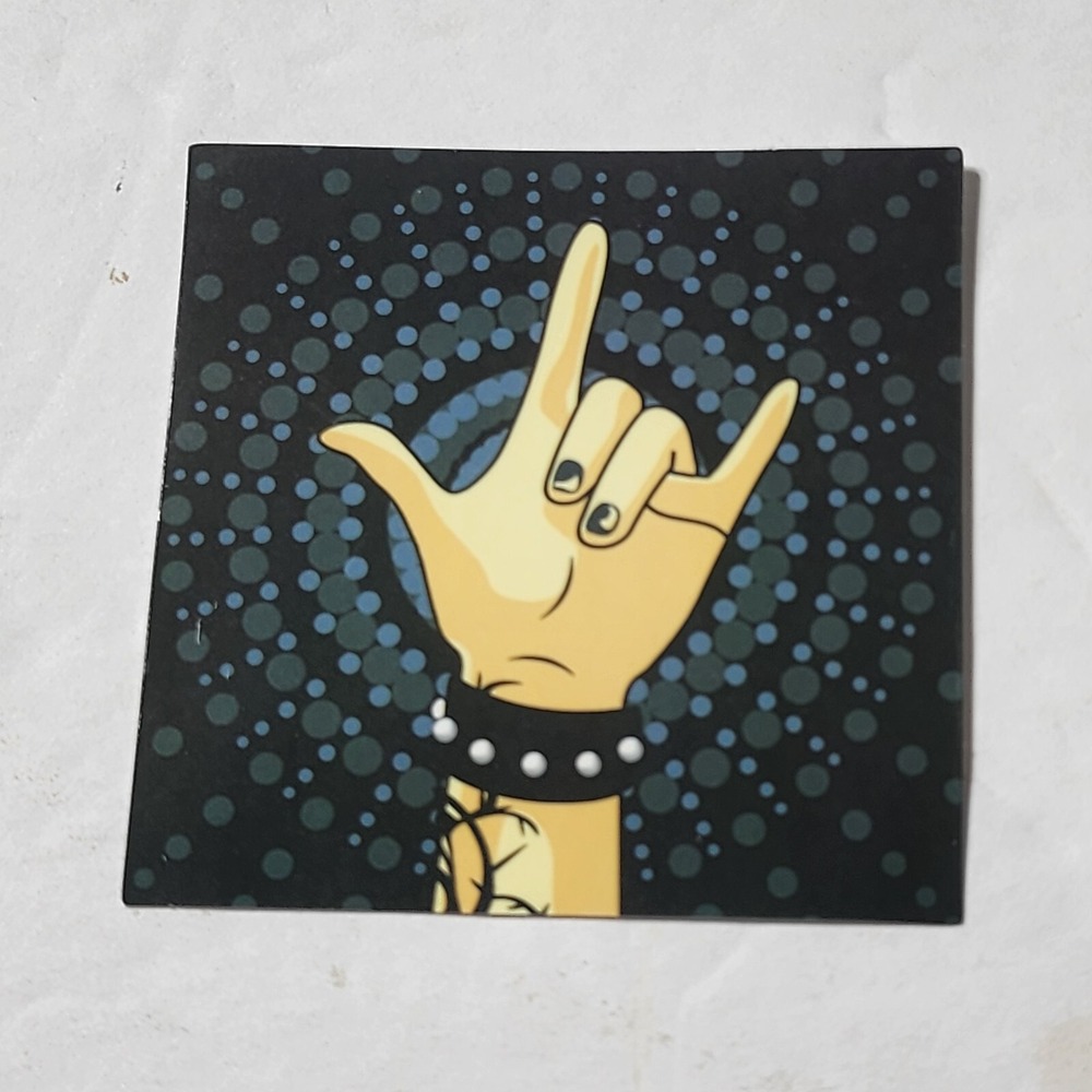 Rock Hand Gesture Sign Square Sticker Music Decal 2.25 Inch